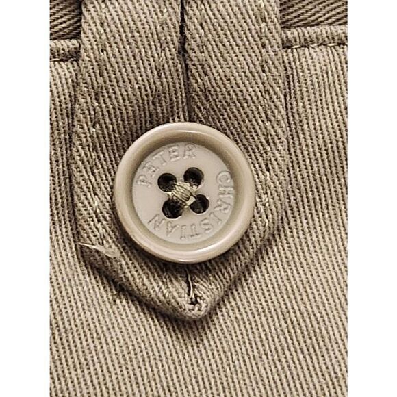 Peter Christian pants men's 32x28* measured green Flat Front Slacks 100% cotton - Picture 9 of 10